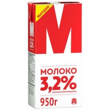 Молоко ультрапастеризованное М 3.2%, 950мл в магазинах Перекресток