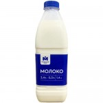 Молоко цельное питьевое пастеризованное 3.4-6% Молочный Знак, 1.4л