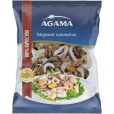 Морской коктейль Agama сыро-мороженый, 300г в магазинах Перекресток