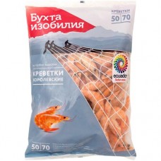 Креветки Бухта изобилия Королевские 50/70 варено-мороженые, 1кг в магазинах Перекресток