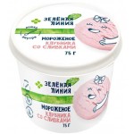 Мороженое сливочное клубника со сливками 10% Зелёная Линия, 75г