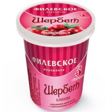 Мороженое Филевское Шербет молочное с клюквой 1%, 80г в магазинах Перекресток