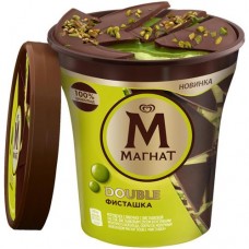 Мороженое Магнат Double Фисташка сливочное с фисташкой и кусочками молочного шоколада 10%, 300г в магазинах Перекресток