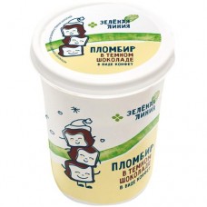 Конфеты-мороженое пломбир в темном шоколаде 15% Зелёная Линия, 120г в магазинах Перекресток