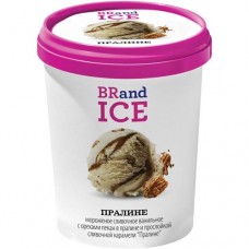 Мороженое Brand Ice Пралине сливочное ваниль-орех пекан-пралине 12%, 600г в магазинах Перекресток