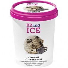 Мороженое сливочное Brand Ice Сливки с печеньем 10%, 600г в магазинах Перекресток