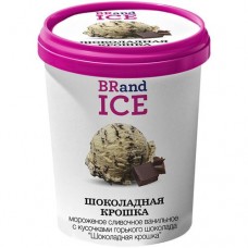 Мороженое BRand Ice Шоколадная Крошка сливочное с кусочками горького шоколада 14%, 300г в магазинах Перекресток