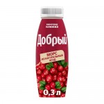 Морс Добрый Клюква из винограда и клюквы, 300мл