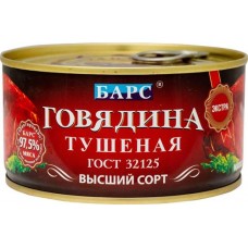 Говядина Барс Экстра тушёная высший сорт ГОСТ, 325г в магазинах Перекресток