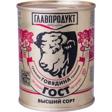 Говядина Главпродукт тушёная высший сорт, 338г в магазинах Перекресток