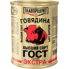 Говядина Главпродукт Экстра тушёная высший сорт, 338г в магазинах Перекресток