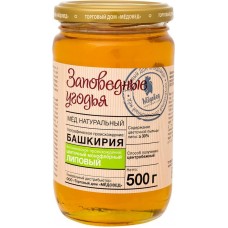 Мёд Заповедные Угодья Башкирия липовый натуральный, 500г в магазинах Перекресток