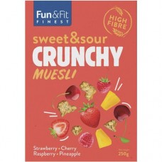 Мюсли Fun&Fit запечённые с ягодами и ананасом, 250г в магазинах Перекресток
