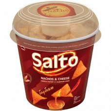 Чипсы кукурузные Salto Nachos Барбекю с соусом, 220г/100г в магазинах Перекресток