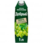 Нектар Добрый яблоко виноград для детского питания, 1л