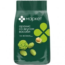 Ядра арахиса обжаренные в хрустящей оболочке со вкусом васаби Маркет, 100г в магазинах Перекресток