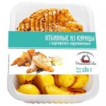 Отбивные Домашний очаг Грин Крест из курицы с картофелем зарумяненным, 280г