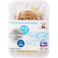 Обед комплексный Домашний очаг Меню Ė7, 445г в магазинах Перекресток