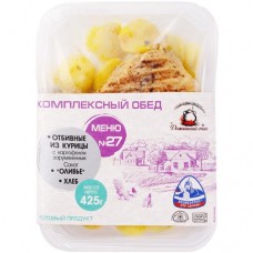 Обед комплексный Домашний очаг Меню Ė27, 425г в магазинах Перекресток
