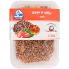 Биточек Домашний Очаг из курицы с гречей, 280г в магазинах Перекресток