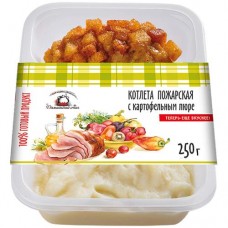 Котлета Домашний очаг пожарская с картофельным пюре, 250г в магазинах Перекресток