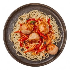 Боллы из индейки с яичной лапшой и кисло-сладким соусом Шеф Перекрёсток, 280г в магазинах Перекресток