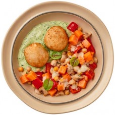 Блюдо для запекания Котлеты из лосося и креветок с овощным рагу Шеф Перекрёсток, 250г в магазинах Перекресток