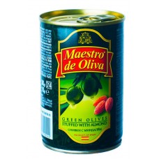Оливки Maestro de Oliva с миндалем, 300г в магазинах Перекресток