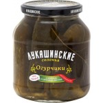 Огурчики Лукашинские По-старорусски с зеленью и дубовым листом, 670г
