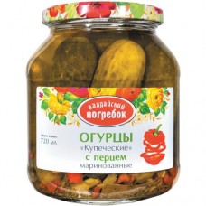 Огурцы Валдайский Погребок Купеческие маринованные, 650г в магазинах Перекресток