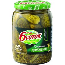 Огурцы 6 соток Домашние маринованные, 680г в магазинах Перекресток