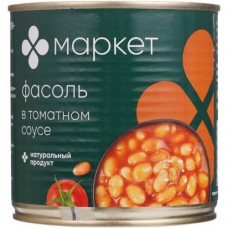 Фасоль белая в томатном соусе Маркет Перекрёсток, 400г в магазинах Перекресток