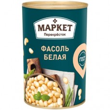 Фасоль белая натуральная Маркет Перекрёсток, 400г в магазинах Перекресток