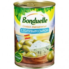 Оливки Bonduelle Мансанилья с голубым сыром, 300г в магазинах Перекресток