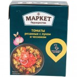 Томаты с луком и чесноком резаные Маркет Перекрёсток, 390г