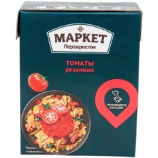 Томаты резаные Маркет Перекрёсток, 390г в магазинах Перекресток