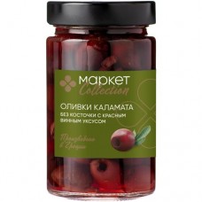 Оливки Каламата с красным винным уксусом без косточки Market Collection, 295г в магазинах Перекресток
