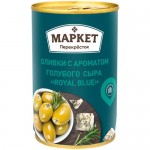 Оливки зелёные с ароматом голубого сыра Royal Blue Маркет Перекрёсток, 300г