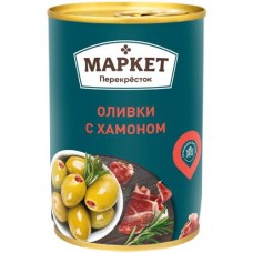 Оливки с хамоном зелёные Маркет Перекрёсток, 300г в магазинах Перекресток