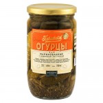Огурцы Павловские маринованные с вишнёвым листочком, 670г