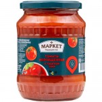Томаты неочищенные в томатном соке Маркет Перекрёсток, 670г