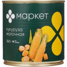 Кукуруза молочная без сахара Маркет Перекрёсток, 340г в магазинах Перекресток
