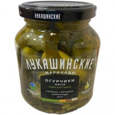 Огурцы Лукашинские Пикантные маринованные, 340г в магазинах Перекресток