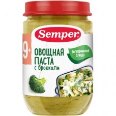 Пюре Semper Овощная паста с брокколи с 9 месяцев, 190г в магазинах Перекресток