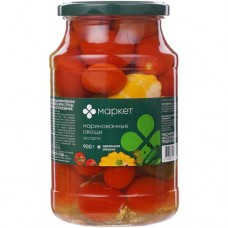 Ассорти овощное Маркет Перекрёсток томаты черри огурцы патиссоны, 900г в магазинах Перекресток
