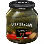 Огурчики Лукашинские соленые острые с тархуном, 670г