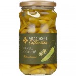 Перец острый зеленый целый маринованный Market Collection, 340г
