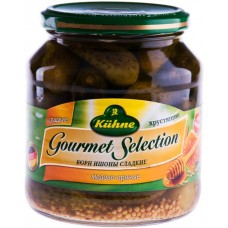Корнишоны Kuhne сладкие медово-пряные маринованные, 530г в магазинах Перекресток