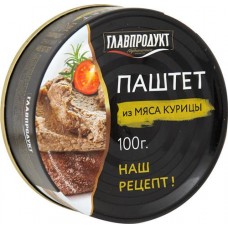 Паштет нежный Главпродукт из куриной печени, 100г в магазинах Перекресток