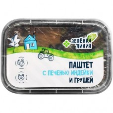 Паштет мясной с печенью индейки и грушей категория Б запечённый Зелёная Линия, 160г в магазинах Перекресток